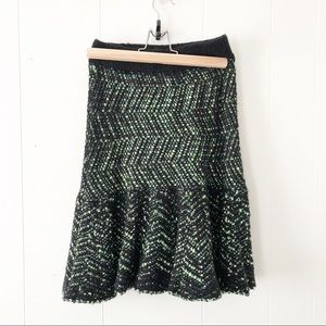 Moth Sweater Knit Ruffled Skirt